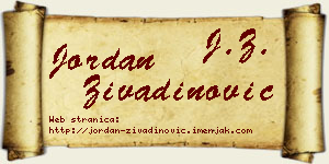 Jordan Živadinović vizit kartica